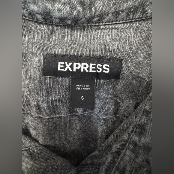Express Charcoal Button Down Shirt - Picture 2 of 5